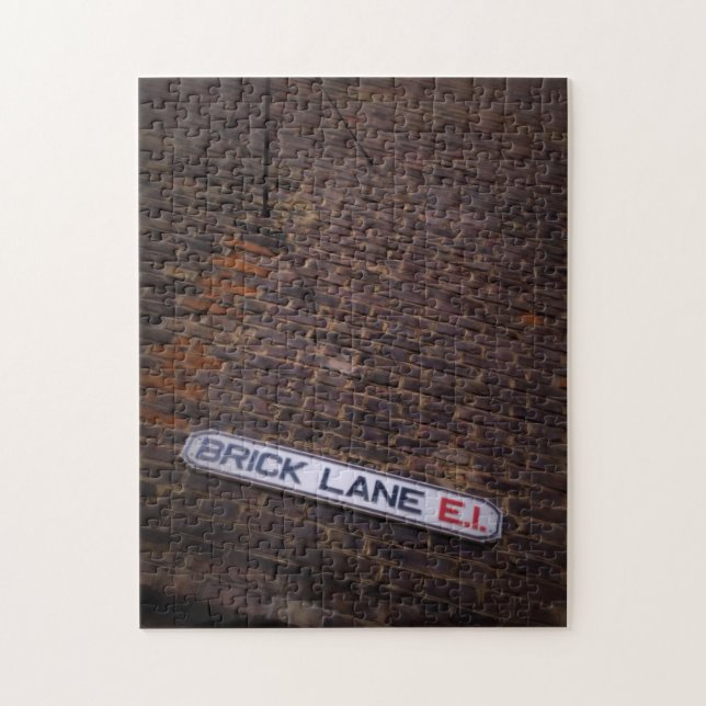 Brick Lane - Street Sign - London - Puzzle Pussel (Vertikal)