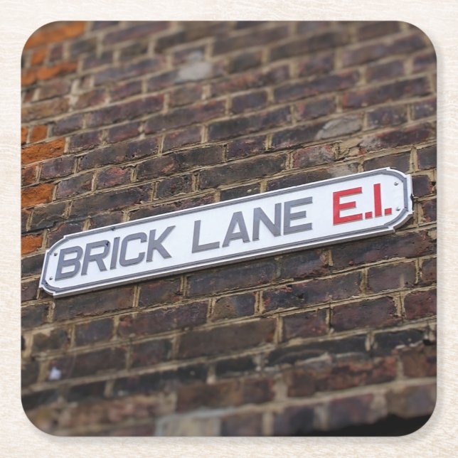Brick Lane - Street Sign - London - Underlägg (Framsidan)