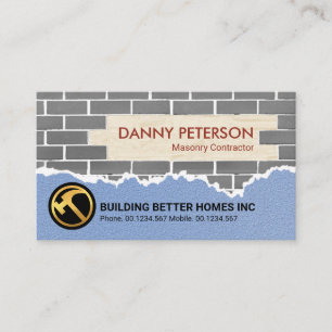 Brick Lay Masonry Works Construction Builder Visitkort