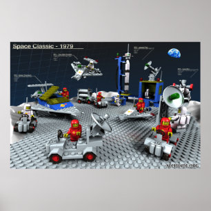 Brick leksak av 79 skapat på nytt i 3D Poster