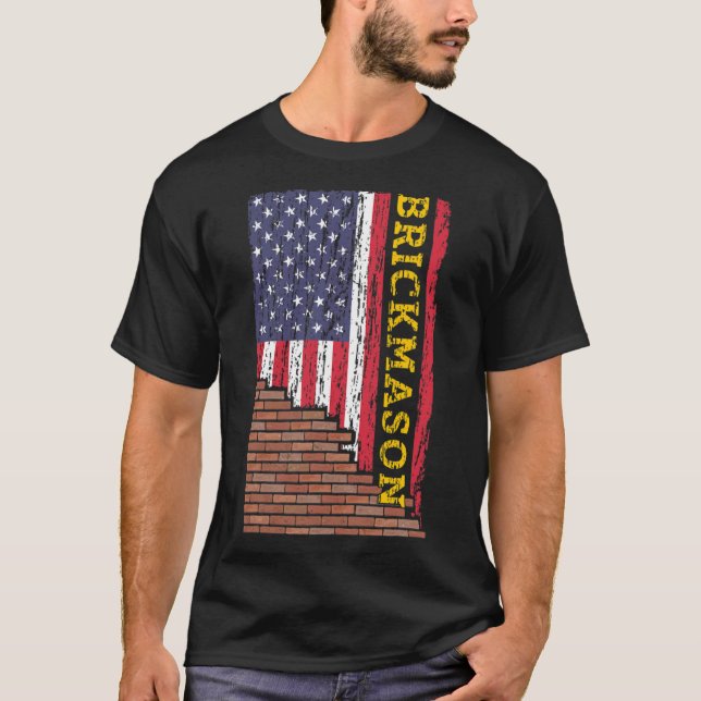 Brick Mason Brickayer Masonry Construction US Fla T Shirt (Framsida)