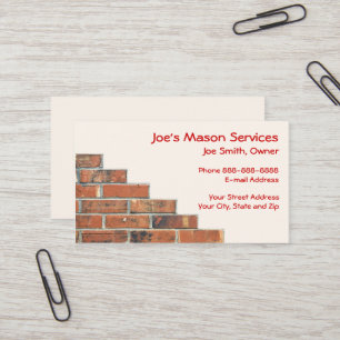 Brick Mason Masonry Affärskort Visitkort