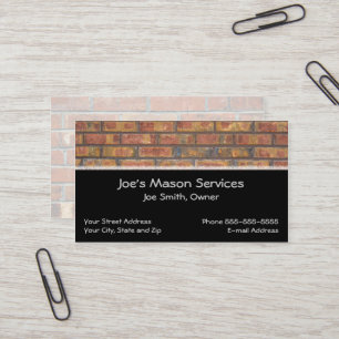 Brick Mason Masonry Affärskort Visitkort