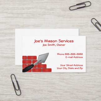 Brick Mason Masonry Affärskort Visitkort
