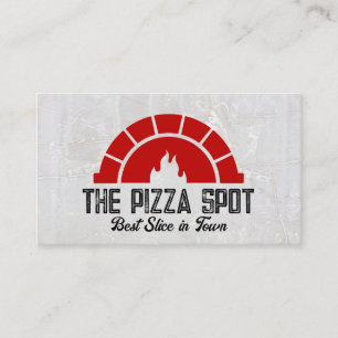 Brick Oven Flame Logotyp   Pizzeria Visitkort