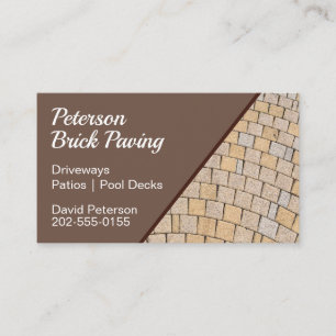 Brick Pave Patio Construction Visitkort