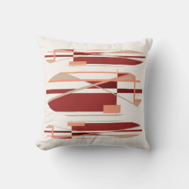 Brick Red Coral Beige off-White Modernistic Design Kudde