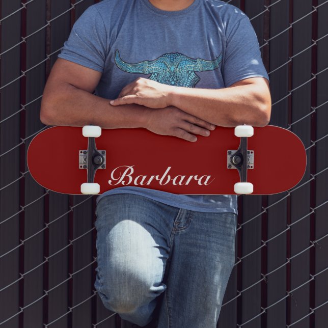 Brick Red Elegant Namn | Klassiskt Trendig Mini Skateboard Bräda 18,5 Cm (Utomhus 3)