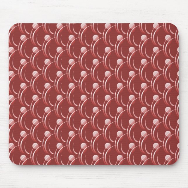 Brick Red Finare Swirls Mousepad Musmatta (Framsidan)