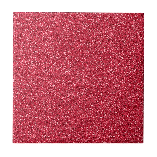 Brick Red Glitter Kakelplatta (Framsidan)