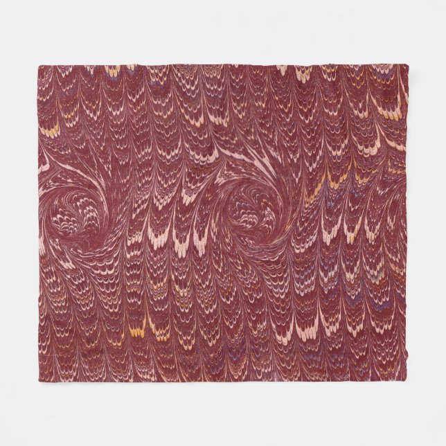 brick red marble print fleecefilt (Framsidan (Horisontell))