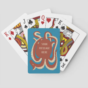 Brick Red Octopus din meddelandegrafik Casinokort