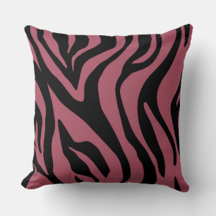 Brick Red/Rosa Beige Tiger Reversible Pillow Kudde