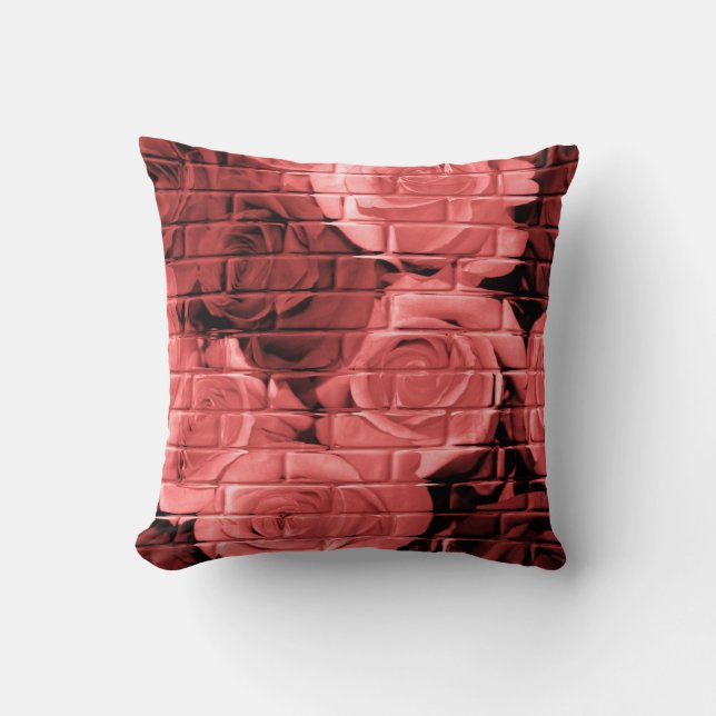 Brick Ro 09-Salmon-Square Dekorativ kudde (Framsida)