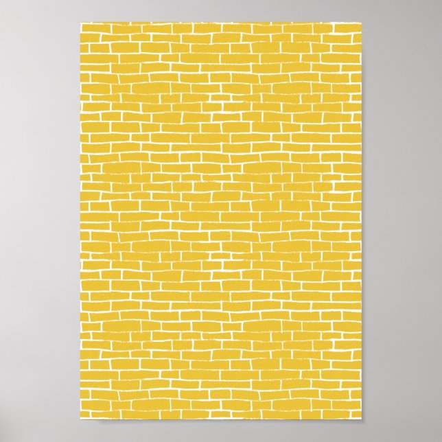 Brick Road - Gult och transparent Poster (Framsidan)