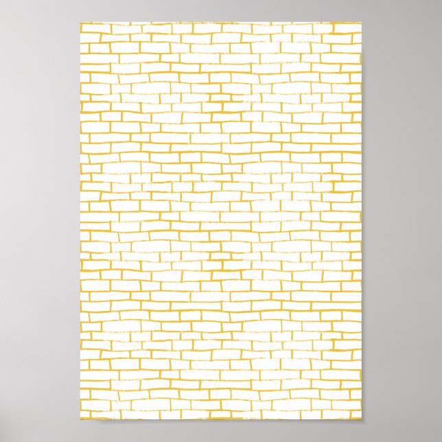 Brick Road - transparent & Gult Poster (Framsidan)