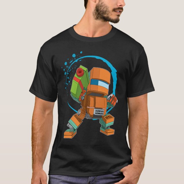 Brick Robot   Master Builder  MOC Mech T Shirt (Framsida)