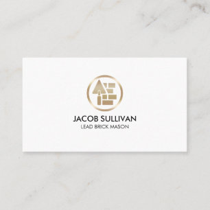 Brick Stone Mason Masonry Construction Business Ca Visitkort