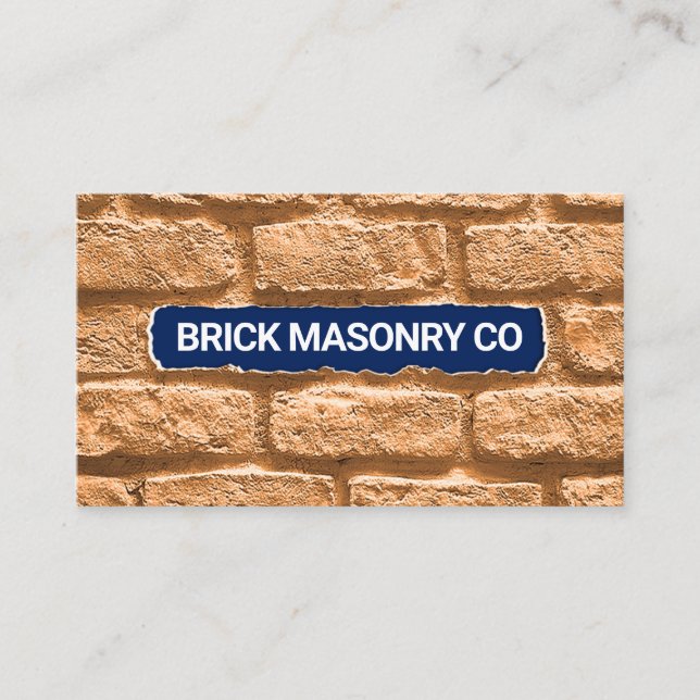 Brick Stone Wall Masonry Visitkort (Framsida)