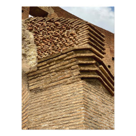 Brick Structure in the Colosseum in Rom, Italien Fototryck