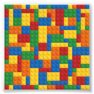  Brick Vector Graphic COLORFUL RETANGLES SQU Fototryck
