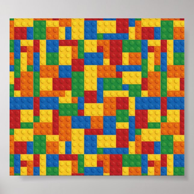 Brick Vector Graphic COLORFUL RETANGLES SQU Poster (Framsidan)