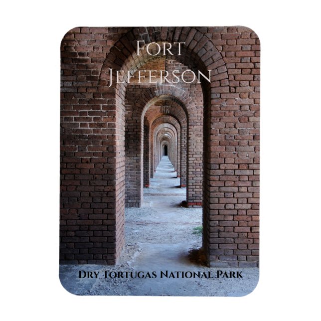 Brick Walkway Arches, Fort Jefferson, Tortugas Magnet (Vertikal)