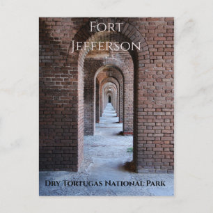 Brick Walkway Arches, Fort Jefferson, Tortugas Vykort