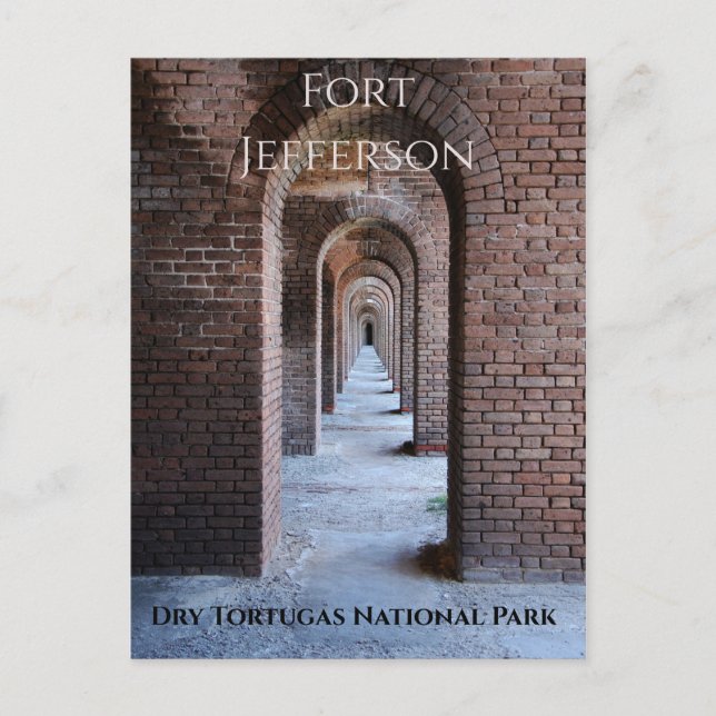 Brick Walkway Arches, Fort Jefferson, Tortugas Vykort (Framsida)