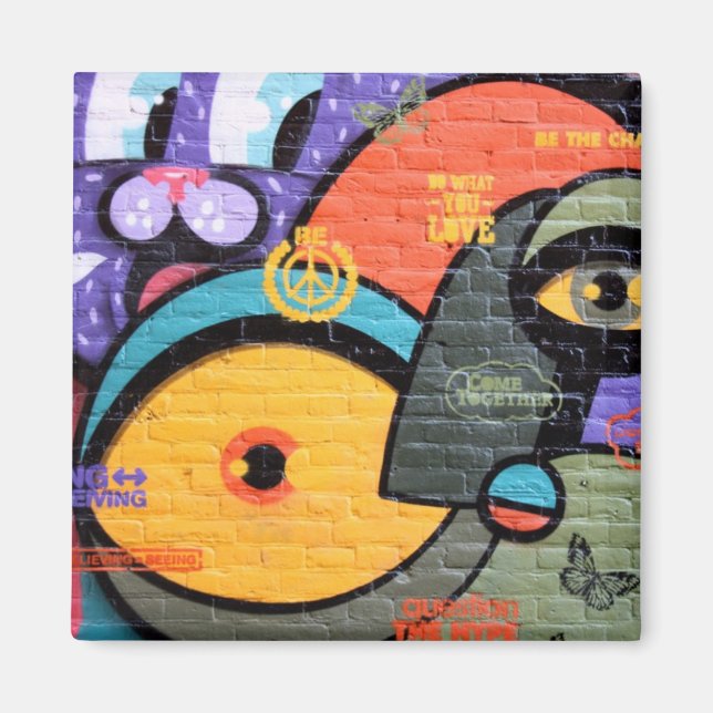 Brick wall Amsterdam Graffiti Magnet (Framsidan)