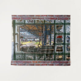 Brick Wall Brken Window Graffiti Wall Art