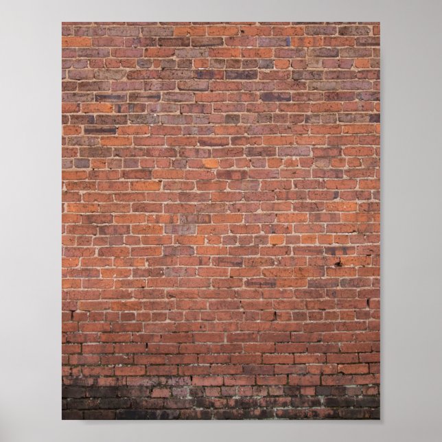 Brick Wall byggande Poster (Framsidan)
