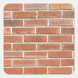 Brick Wall Fyrkantigt Klistermärke