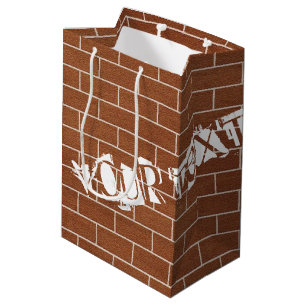 Brick Wall Gift-säckar med Anpassningsbar Text