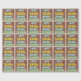 Brick Wall Graffiti Inspired 11:e födelsedagen + N Presentpapper