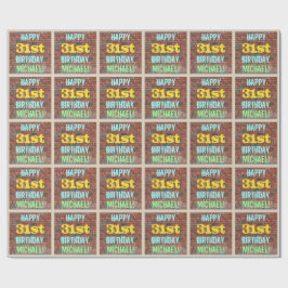 Brick Wall Graffiti Inspired 31a Birthday + Namn Presentpapper