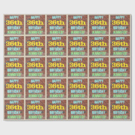 Brick Wall Graffiti Inspired 36:e födelsedagen + N Presentpapper