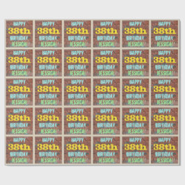 Brick Wall Graffiti Inspired 38:e födelsedagen + N Presentpapper