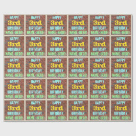 Brick Wall Graffiti Inspired 3rd Birthday + Namn Presentpapper