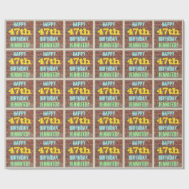 Brick Wall Graffiti Inspired 47:e födelsedagen + N Presentpapper