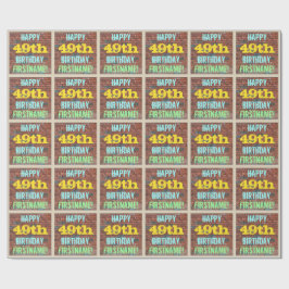 Brick Wall Graffiti Inspired 49:e födelsedagen + N Presentpapper