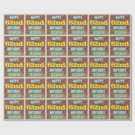 Brick Wall Graffiti Inspired 62:a födelsedagen + N Presentpapper