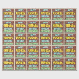 Brick Wall Graffiti Inspired 65e Birthday + Namn Presentpapper