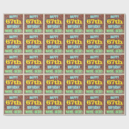 Brick Wall Graffiti Inspired 67:e födelsedagen + N Presentpapper