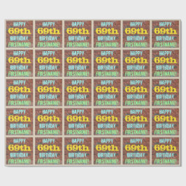 Brick Wall Graffiti Inspired 69:e födelsedagen + N Presentpapper