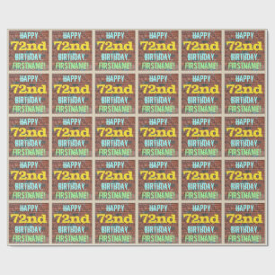 Brick Wall Graffiti Inspired 72:a födelsedagen + N Presentpapper
