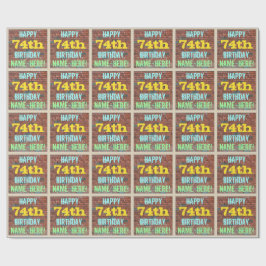 Brick Wall Graffiti Inspired 74:e födelsedagen + N Presentpapper