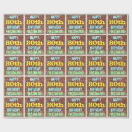 Brick Wall Graffiti Inspired 80:e födelsedagen + N Presentpapper