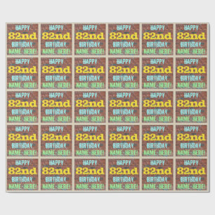 Brick Wall Graffiti Inspired 82:a födelsedagen + N Presentpapper