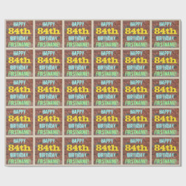 Brick Wall Graffiti Inspired 84:e födelsedagen + N Presentpapper